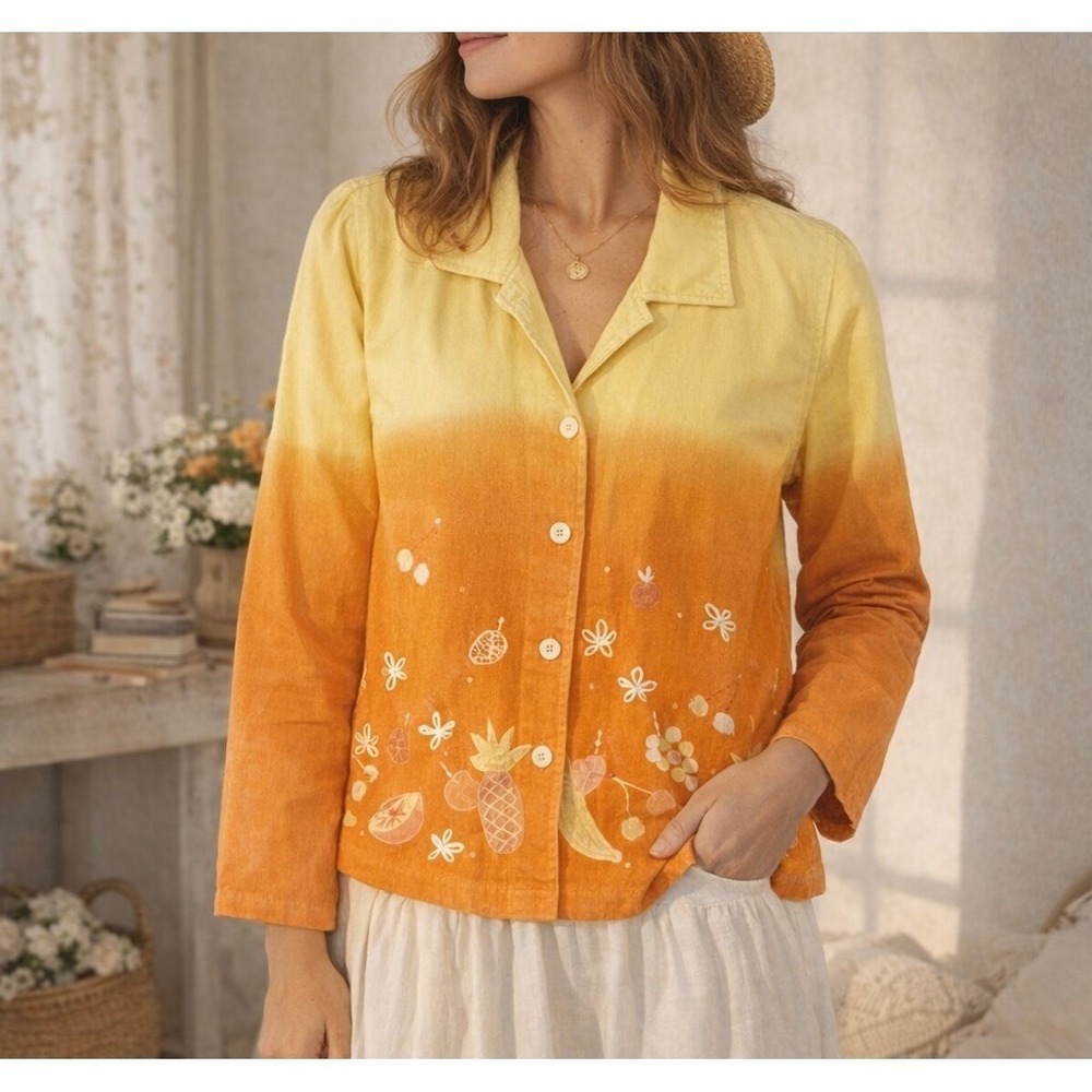Coldwater Creek Jacket Cotton Ombre
